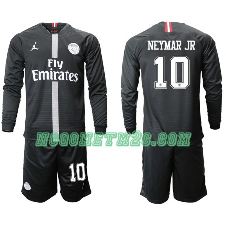 Dječji Nogometni Dres Paris Saint-Germain NEYMAR JR 10 Jodan Crna Treći 2018-2019 Dugim Rukavima Dječji Nogometni Dres Paris Saint-Germain NEYMAR JR 10 Jodan Crna Treći 2018-2019 Dugim Rukavima